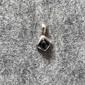 Black onyx and silver pendant
